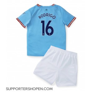 Manchester City Rodri Hernandez #16 Hemmatröja Barn 2022-23 Kortärmad (+ korta byxor)